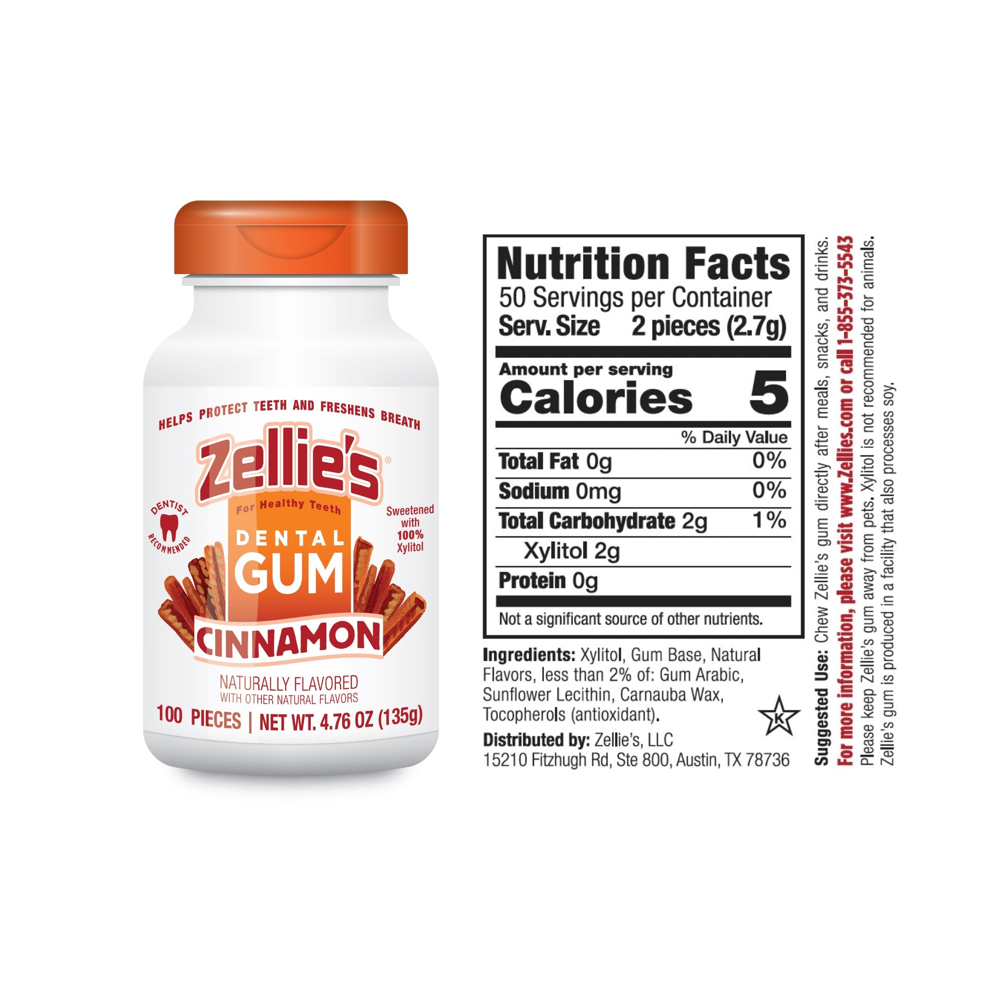 CINNAMON Xylitol Dental Gum