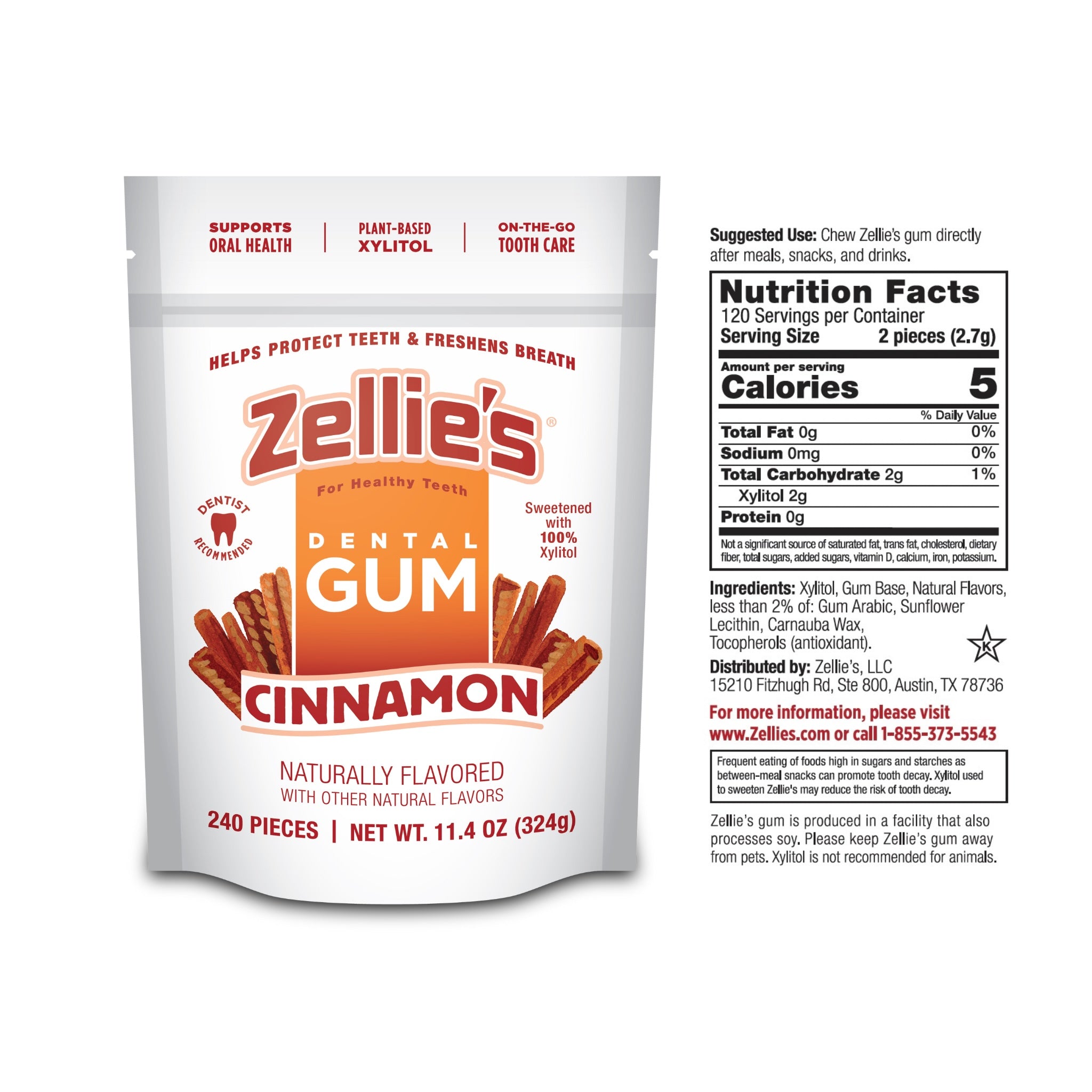 CINNAMON Xylitol Dental Gum