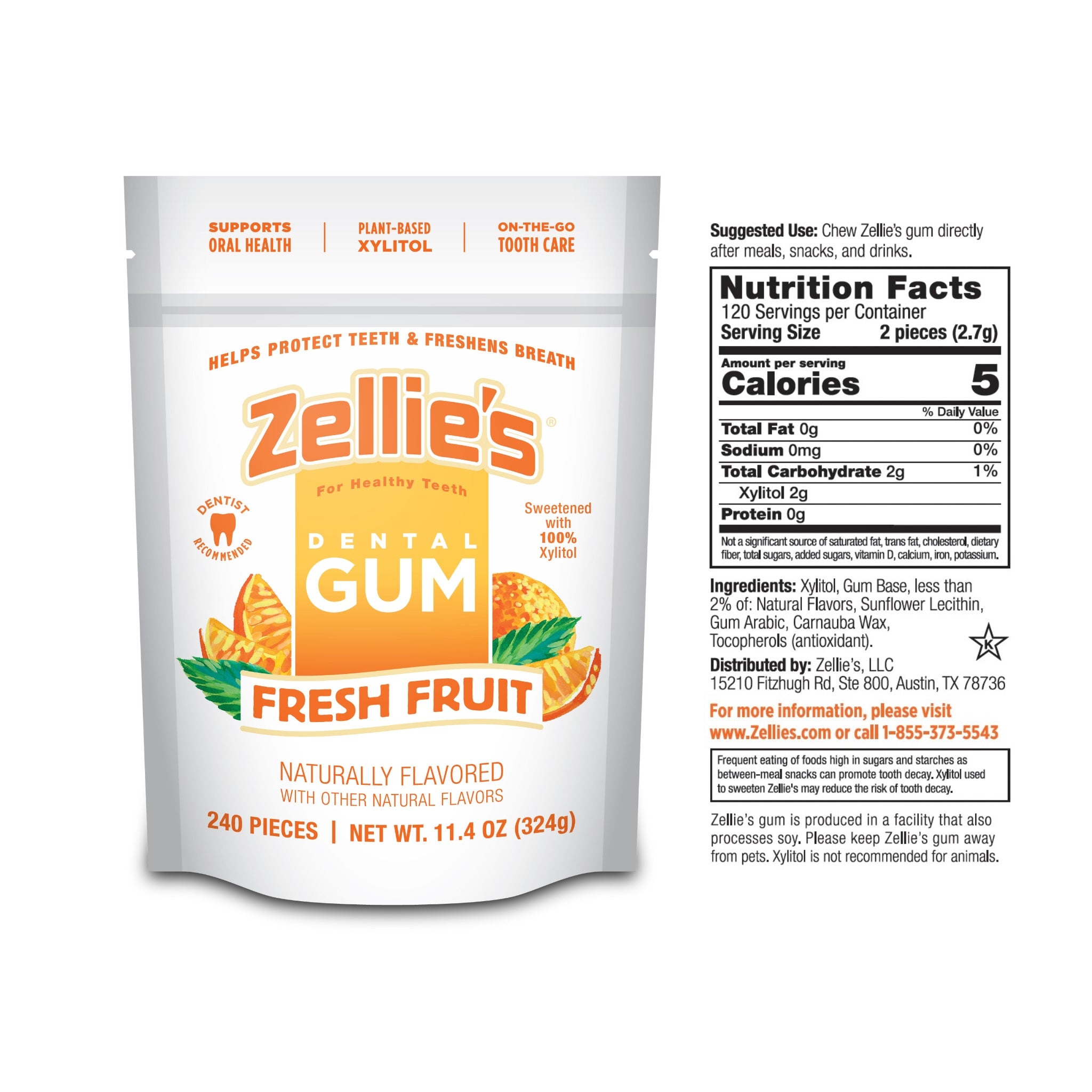 FRESH FRUIT Xylitol Dental Gum